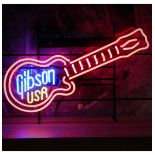 Gibson USA Guitar 3 Color Neon Sign