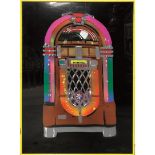 Spray painted Wurlitzer 1015 Jukebox Artwork in Frame