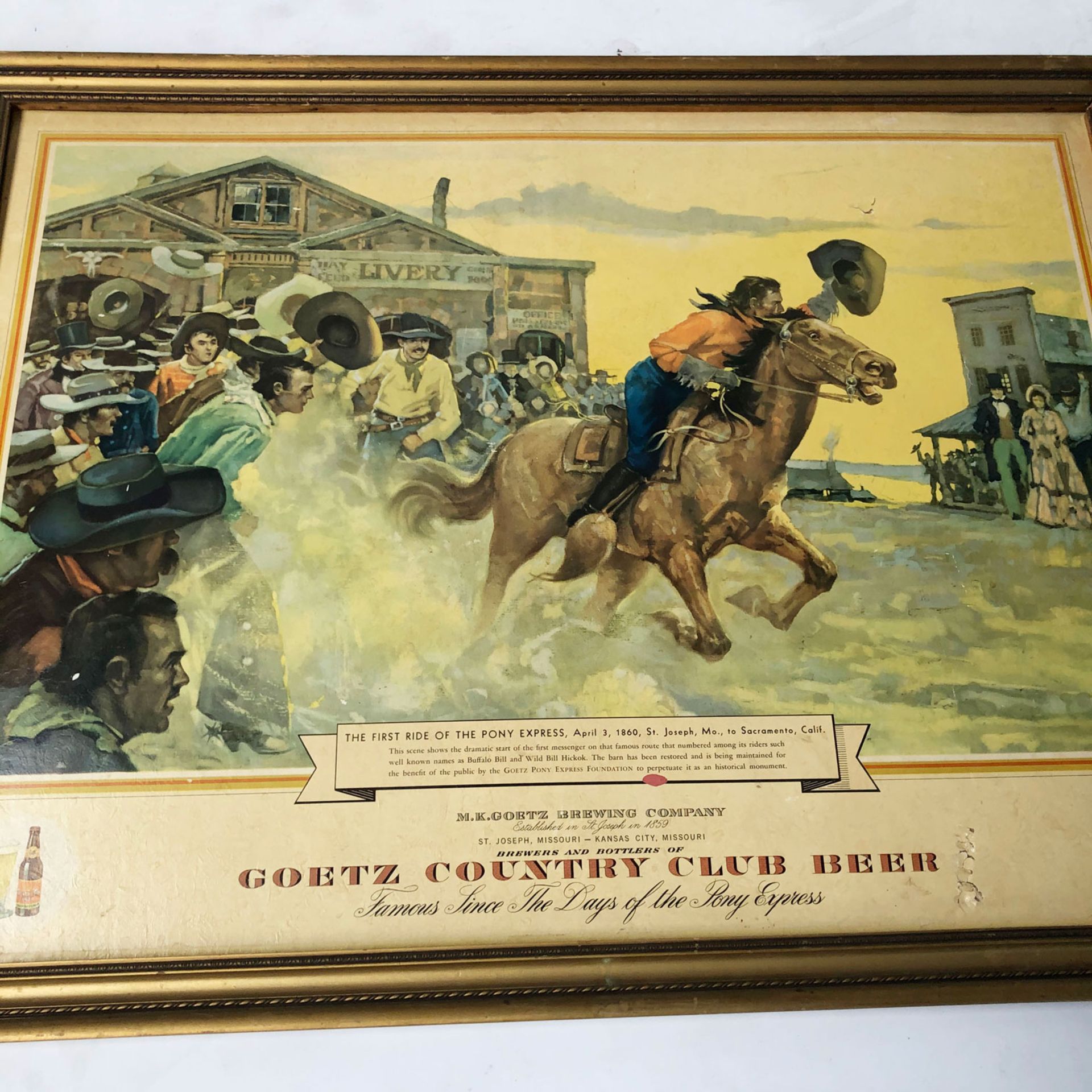 Original Goetz Country Club Beer Advertising Sign  - Bild 3 aus 3