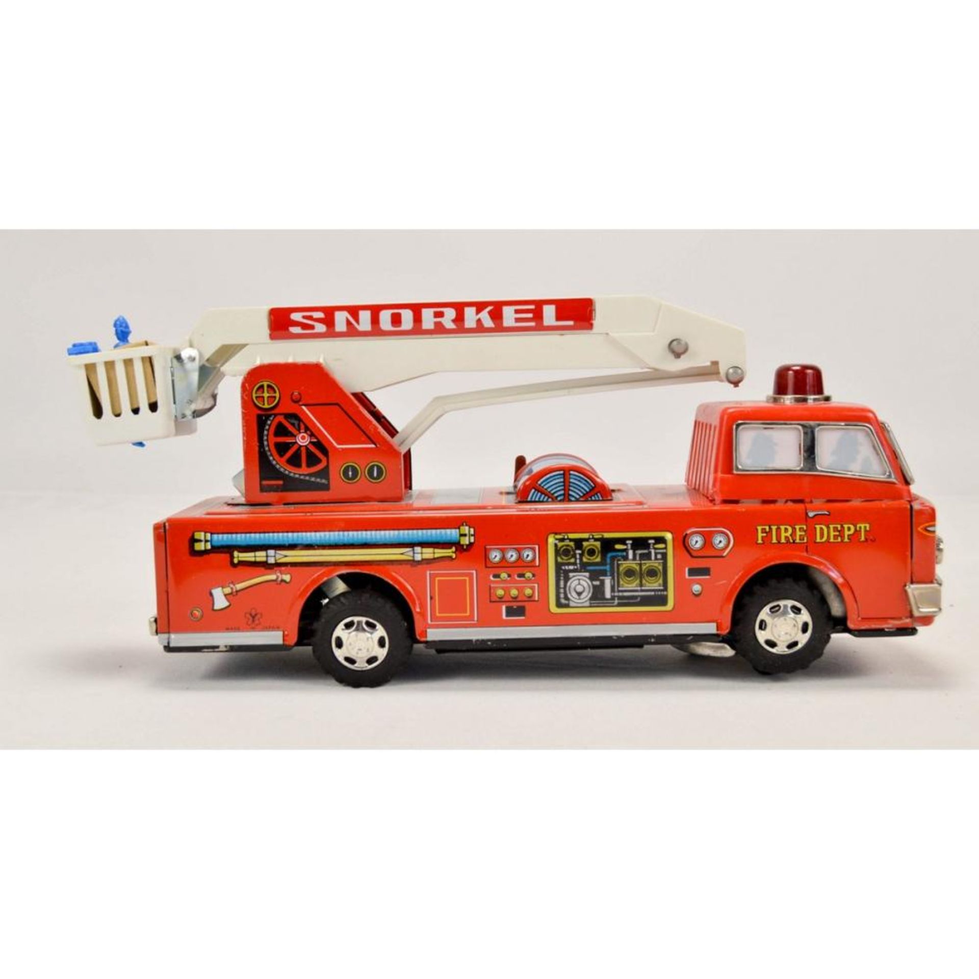 Vintage Battery Powered Fire Engine Toy Truck in Original Box - Bild 3 aus 8