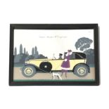 Mirror with Renault 40CV 6 cyl. 1925 Print