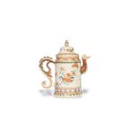 An Unusual Famille Rose Cylindrical Phoenix Teapot, Yongzheng Period, Qing Dynasty H: 17cm, W: 15.