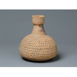 A Red Pottery Vase With Incised Decoration, Yangshao Culture, Banpo Type (4800-3800 Bc) Height: