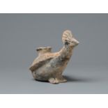 A Pottery Bird, Qijia Culture (2050-1700 Bc) Length: 19.9cm, Height: 17.1cm its wide bulbous body