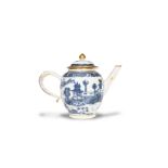 A Blue and White 'Landscape' Teapot and Cover, Qianlong Period, Qing Dynasty L: 23.5cm, H: 18.3cm