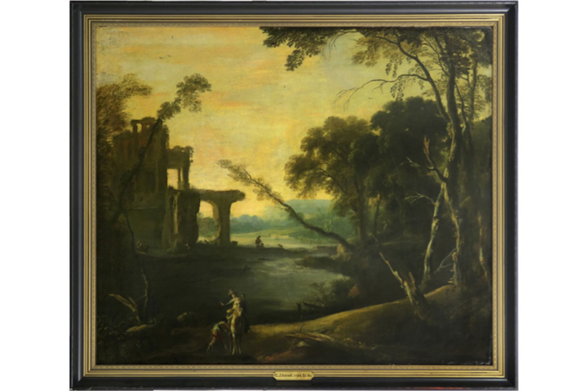 18th Cent. French oil on canvas (on canvas) - attributed to Claude Joseph Vernet VERNET CLAUDE - Bild 5 aus 7