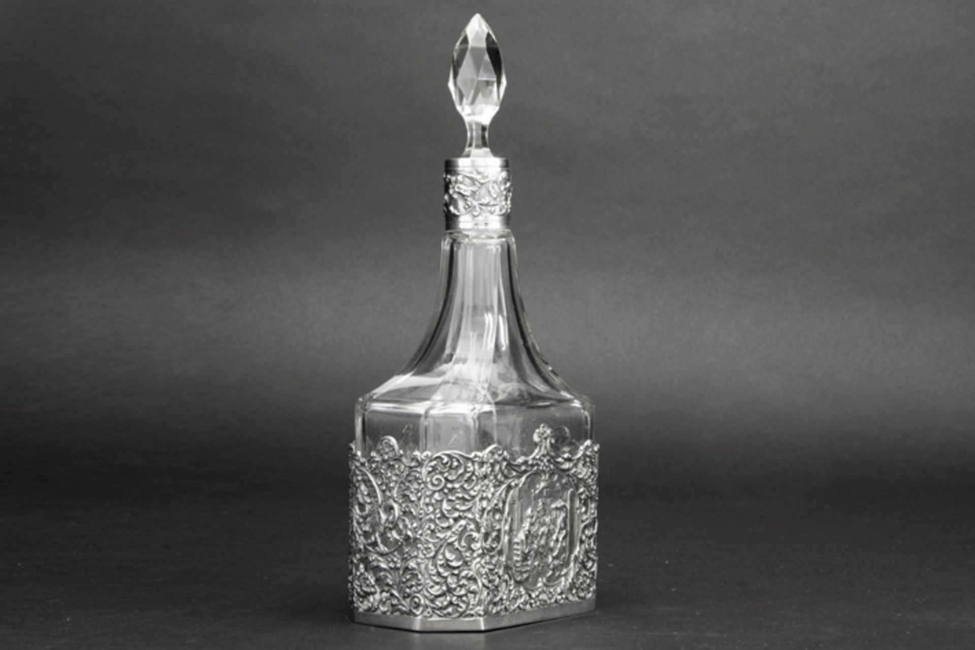 Dutch decanter in crystal and marked and signed silver B.W. VAN ELDIK & A.F. VAN DER SCHEER karaf in - Image 3 of 3