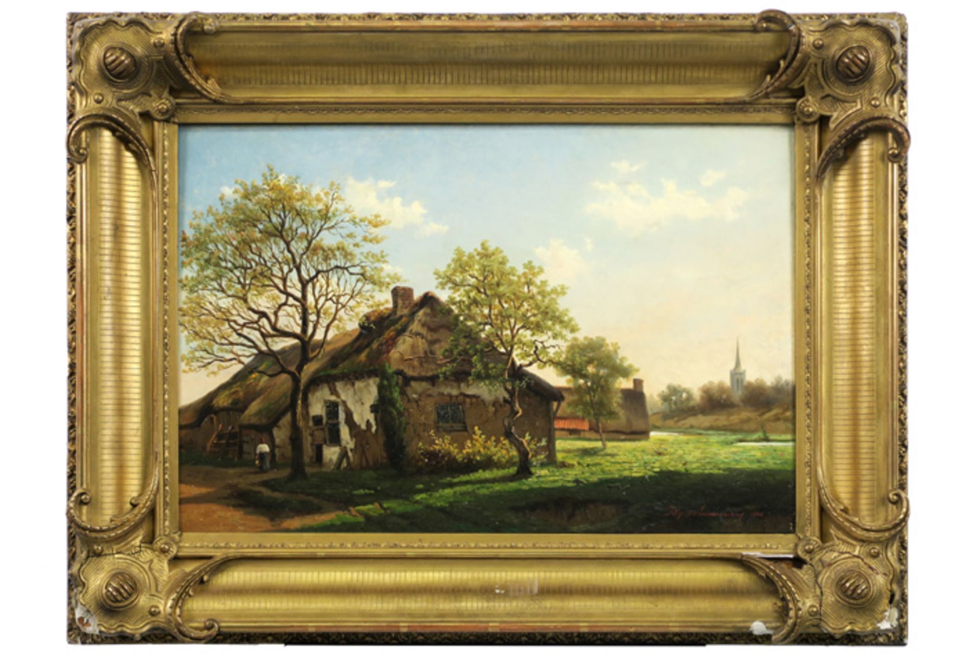 19th Cent. Belgian oil on panel - signed Felix De Baerdemaecker DE BAERDEMAECKER FELIX (1836 - 1878) - Image 3 of 4