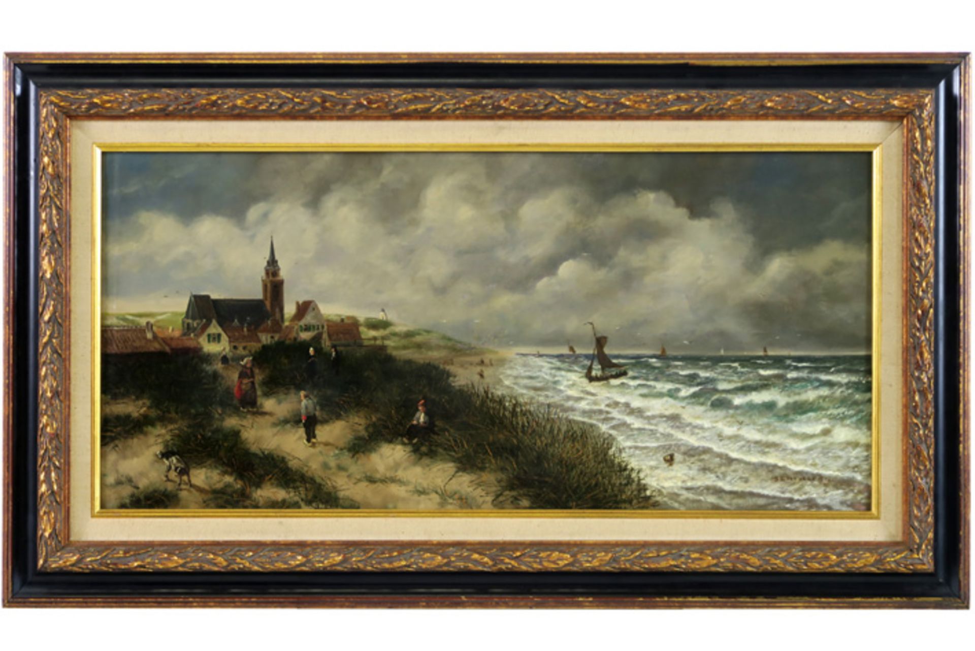 19th Cent. Dutch oil on canvas - signed Salomon Léonard Verveer VERVEER SALOMON LÉONARD (1813 - - Image 3 of 4