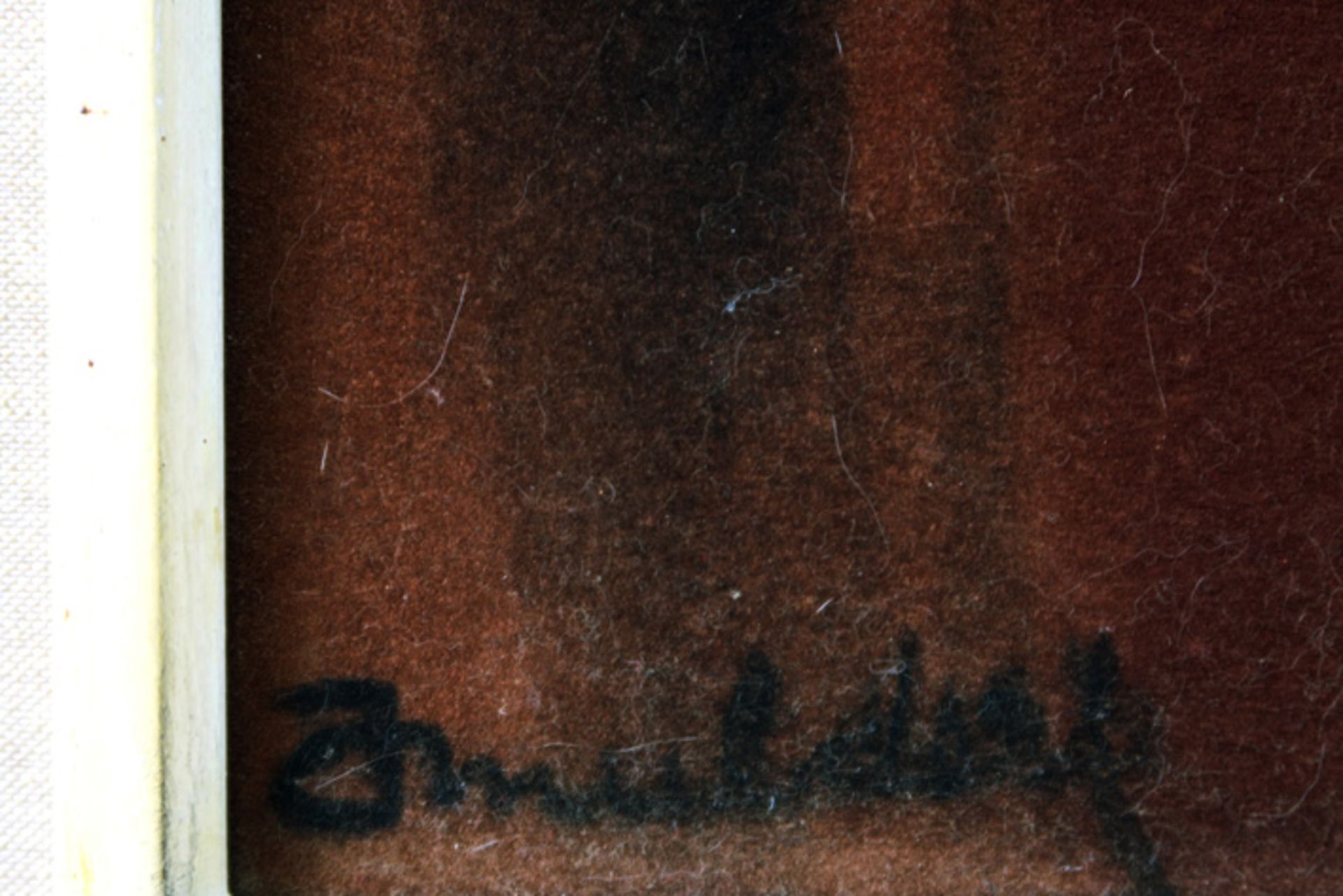 20th Cent. pastel on felt on board - signed Jean Mulders MULDERS JEAN (1913 - ?) pastel op vilt op - Image 2 of 3