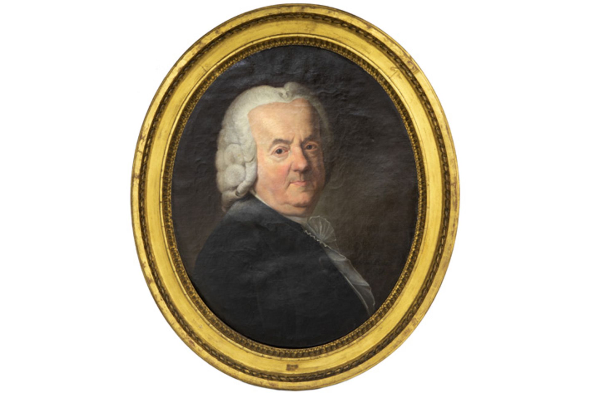 18th Cent. (Franco-)Russian oval oil on canvas with a portrait probably of Duke Pierre - Image 2 of 5