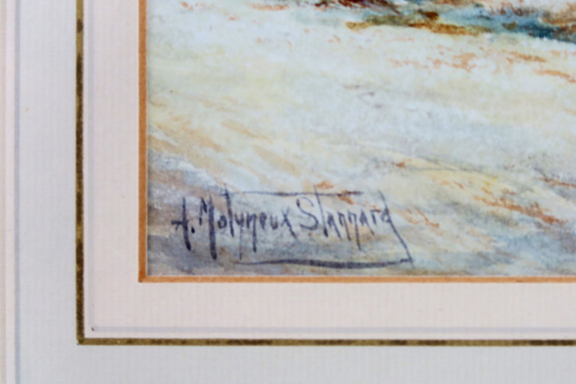 20th Cent. English pendant of two Alexander Molyneux Stannard signed watercolors with typical themes - Bild 2 aus 2