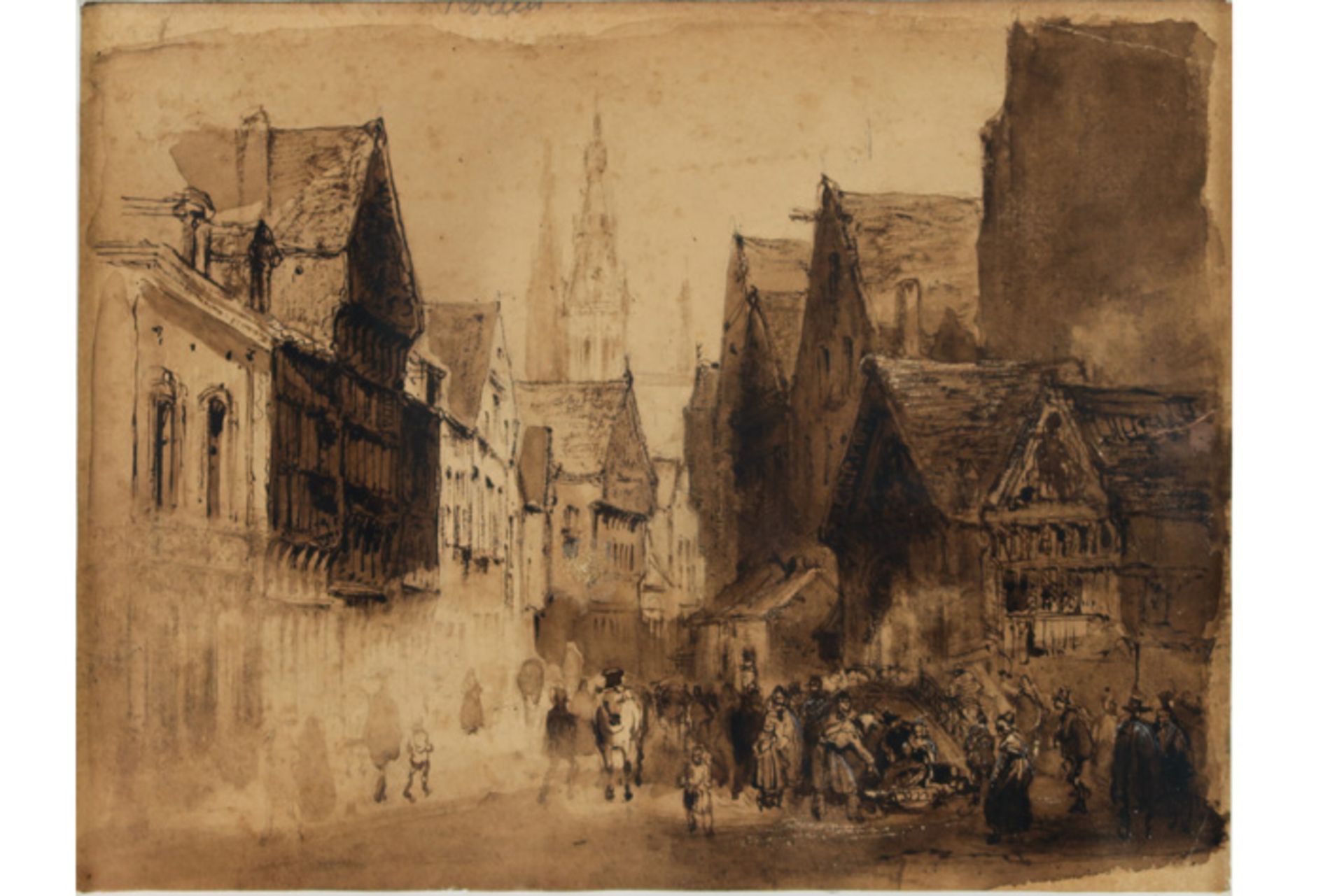 19th Cent. drawing to be dated around 1839 by Johannes Bosboom BOSBOOM JOHANNES (1817 - 1891)