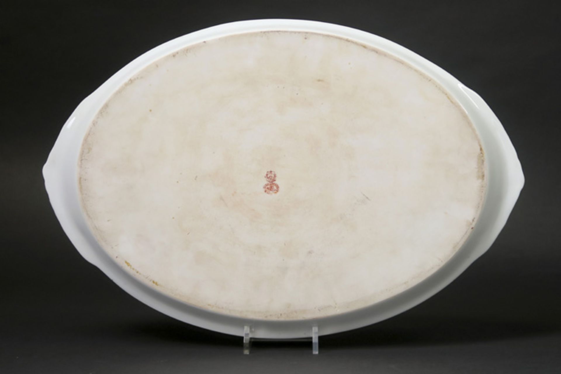 19th Cent. Russian oval dish in "Imperial Manufactury St-Peterburgh" marked porcelain from the - Bild 2 aus 3