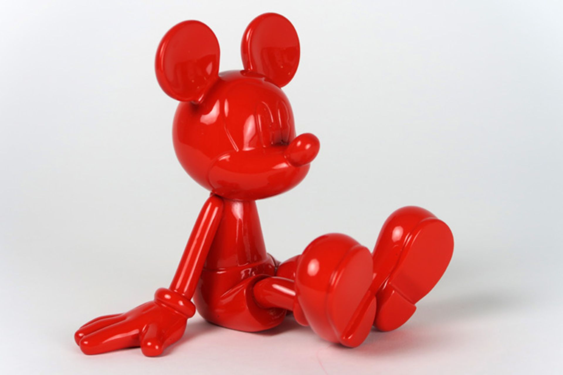 Mark Wanders' contemporary version of Mickey Mouse (sitting) - marked - with box and certificate