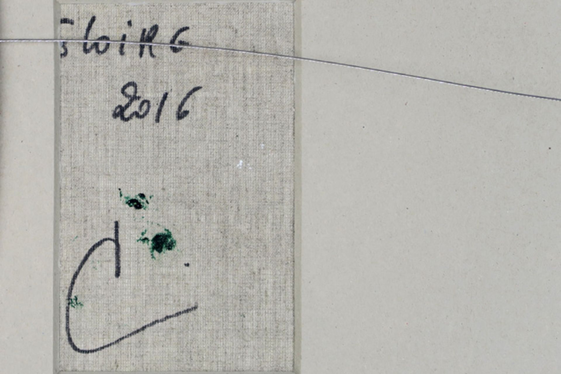 20th Cent. oil on canvas - signed Dennis de Gloire and dated 2016 on the back DE GLOIRE DENNIS (° - Bild 3 aus 3