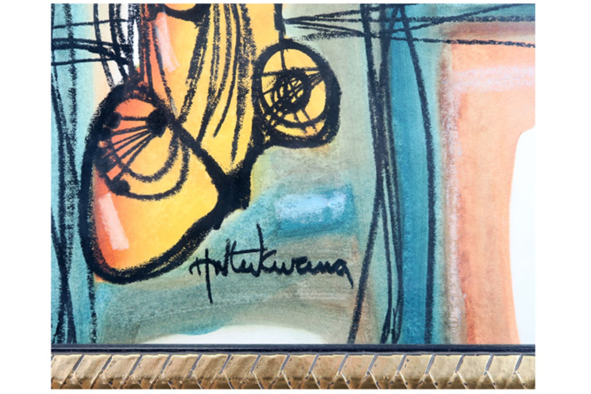 two 20th Cent. South-African mixed media - signed Hargreaves Ntukwana NTUKWANA HARGREAVES (1938 - - Image 2 of 2