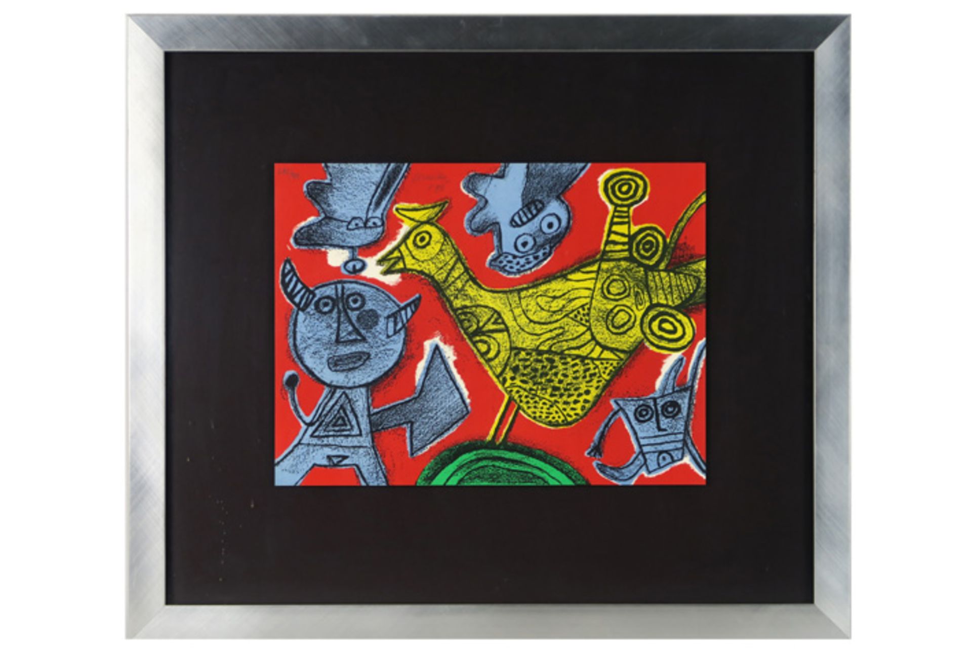 typical Corneille screenprint in colors - signed and dated 1995 CORNEILLE (1922 - 2010) (1922 - - Image 3 of 3