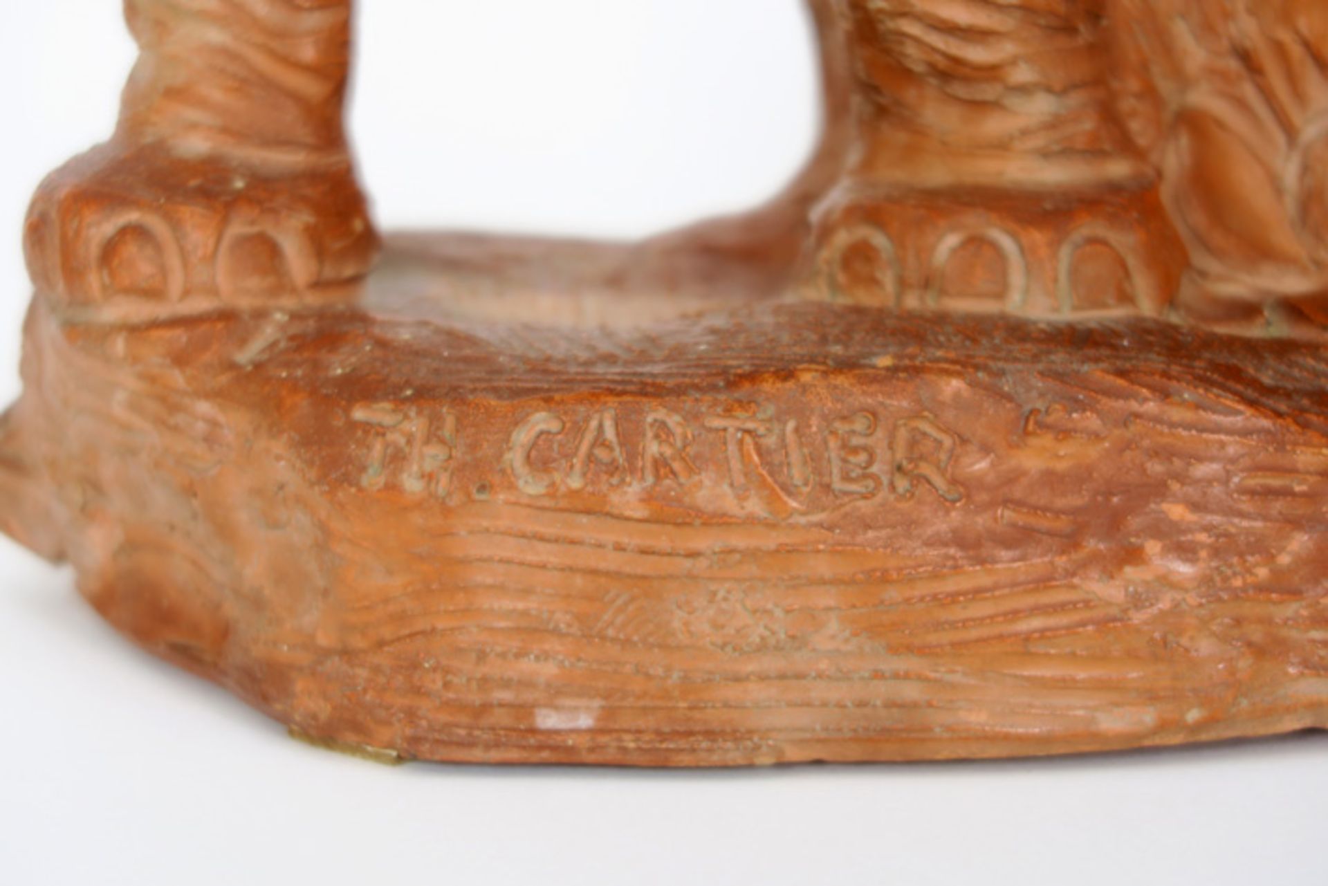 "Thomas François Cartier" sculpture in marked terracotta - signed CARTIER THOMAS FRANÇOIS (1879 - - Image 4 of 4