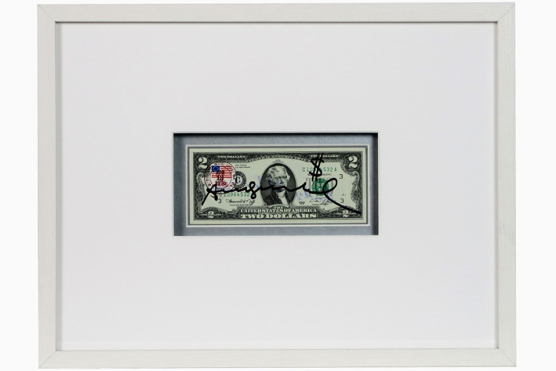 Andy Warhol handsigned two dollar banknote - framed WARHOL ANDY (1930 - 1987) handgesigneerd "two - Bild 2 aus 2