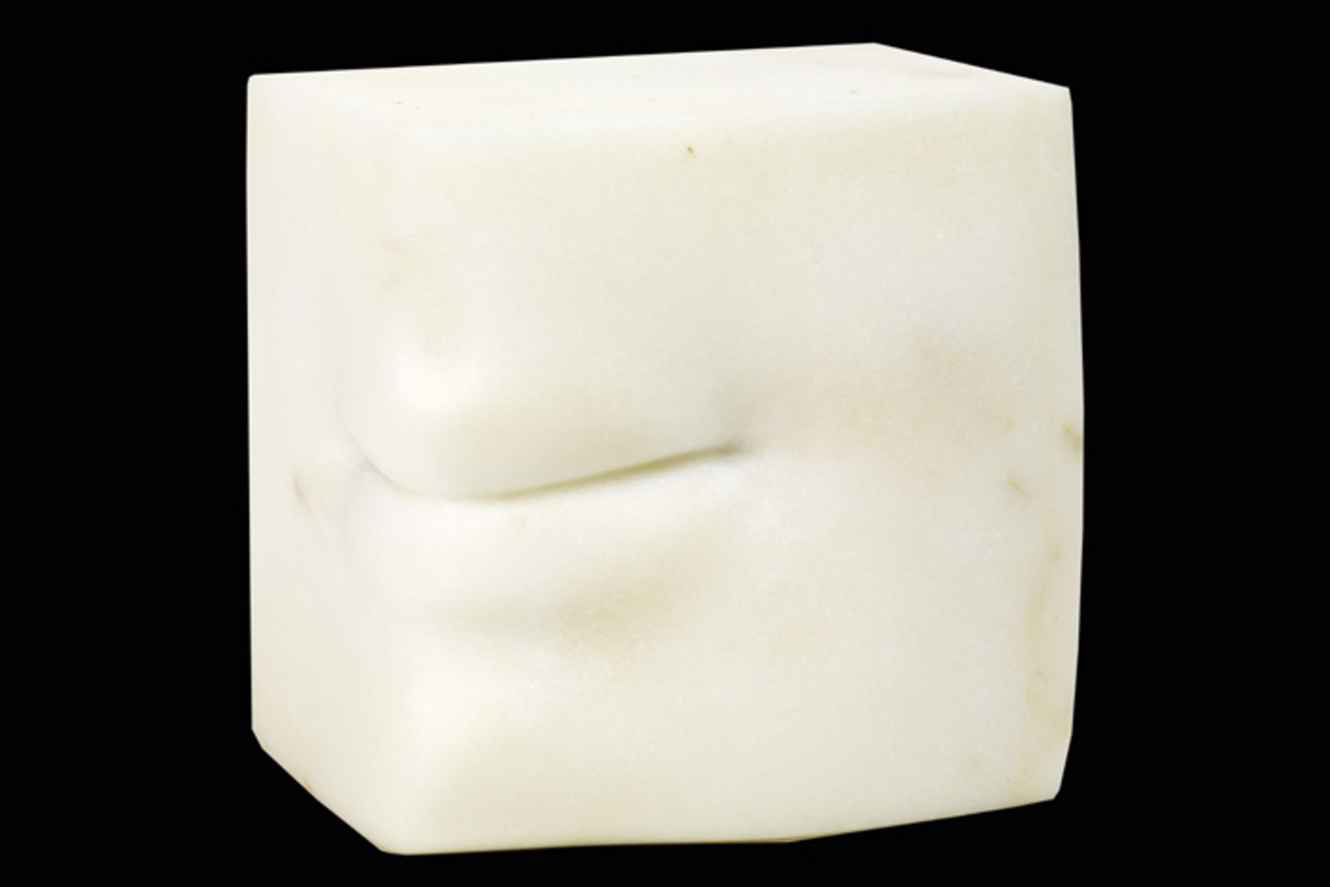 20th Cent. Belgian Jan Dries "Smile" sculpture in marble - signed and dated 1968 DRIES JAN (1925 -