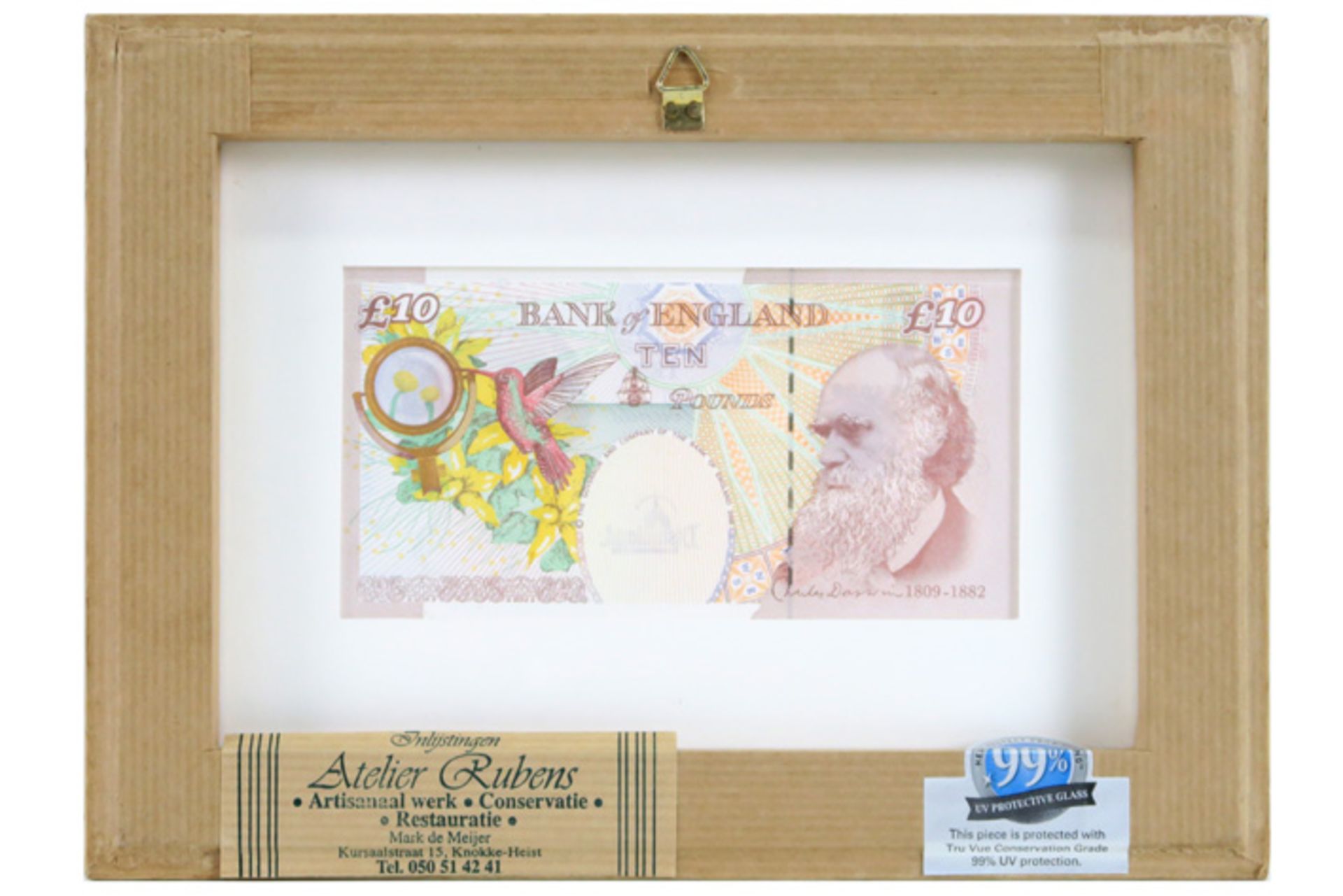 "Banksy" ten dollar banknote with "Dismaland"-stamp BANKSY (° 1973) bankbiljet van 10 dollar met - Image 3 of 3