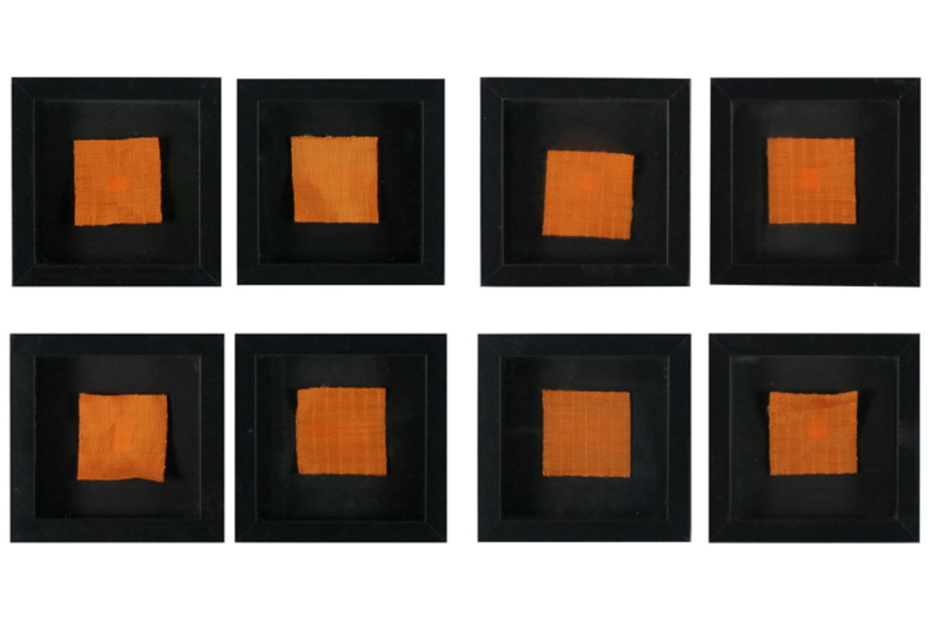 8 framed pieces of textile from the project in Central Park CHRISTO JAVACHEFF (° GABROVO 1935)(