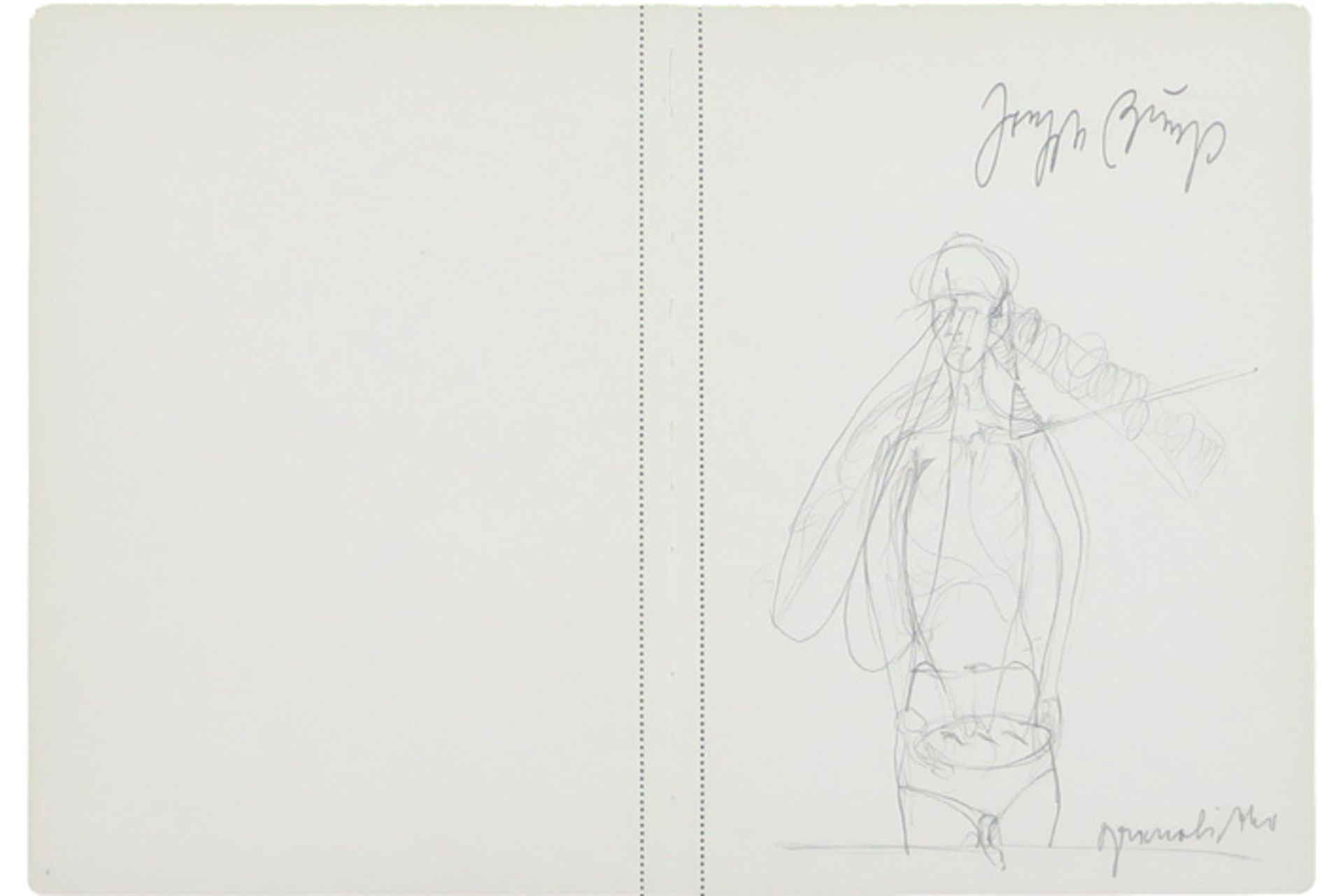 Joseph Beuys signed grano-lithography dd 1974 BEUYS JOSEPH (1921 - 1986) granolithografie (volledig,