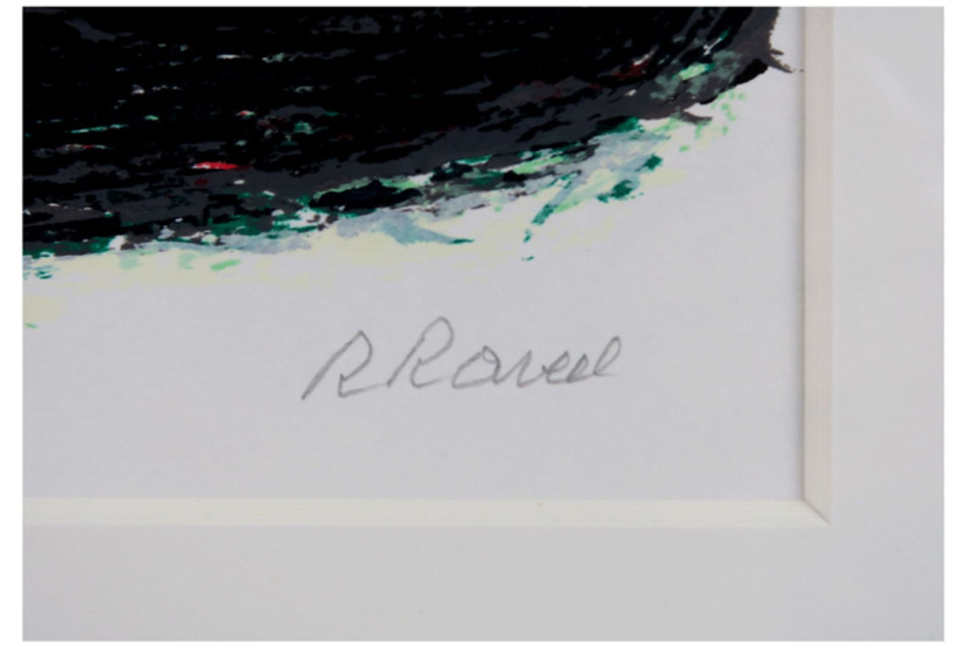 20th Cent. Belgian Roger Raveel screenprint in colors - signed RAVEEL ROGER (1921 - 2013) zeefdruk - Bild 2 aus 3