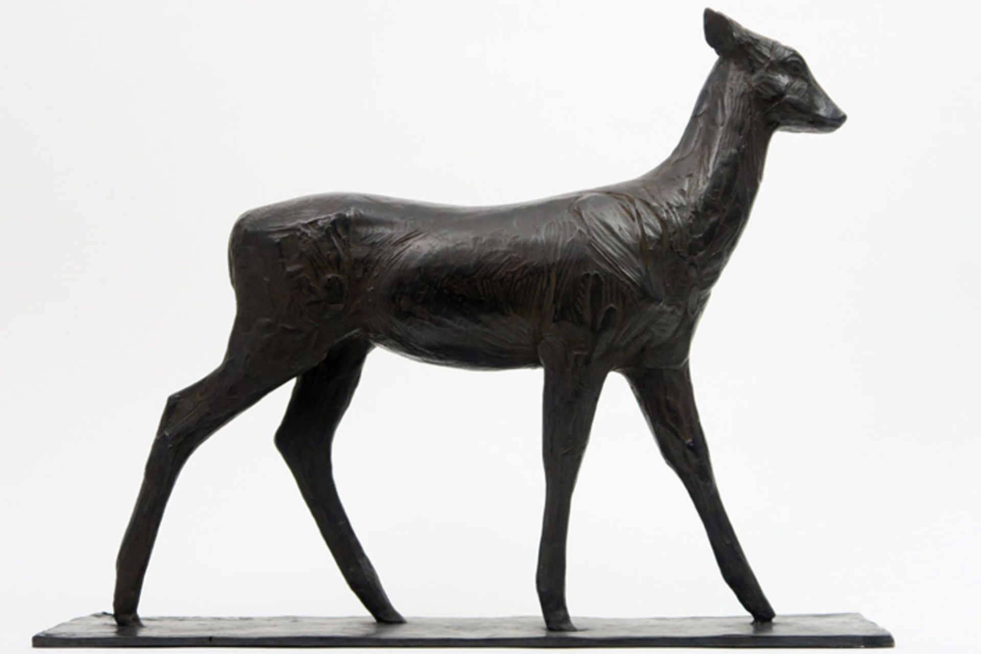 Rembrandt Bugatti "Biche américaine" sculpture in bronze (cire perdue) - signed - posthumous work to - Image 2 of 4