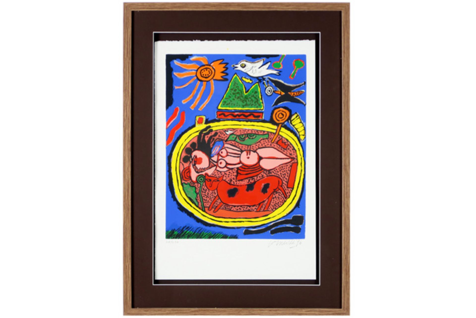 typical Corneille screenprint in colors - signed and dated 1996 CORNEILLE (1922 - 2010) (1922 -