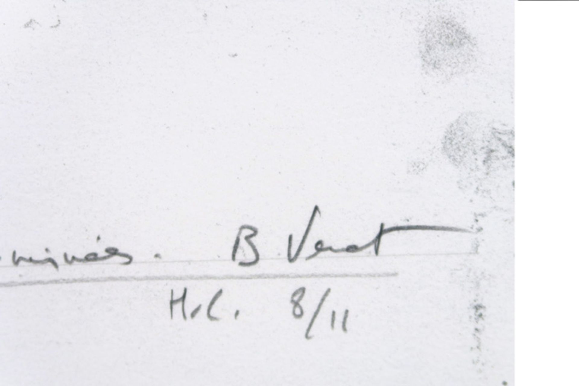 Bernar Venet screenprint - titled and signed VENET BERNAR (° 1941) serigrafie n° HC 6/11 : " - Bild 2 aus 4