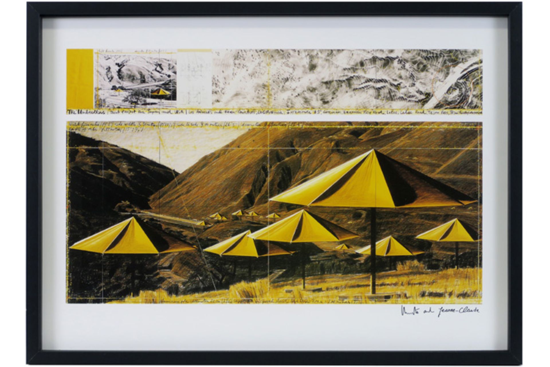 Christo signed "The Umbrellas" print in colors CHRISTO (1935 - 2020) print in kleuren : "The - Image 3 of 3