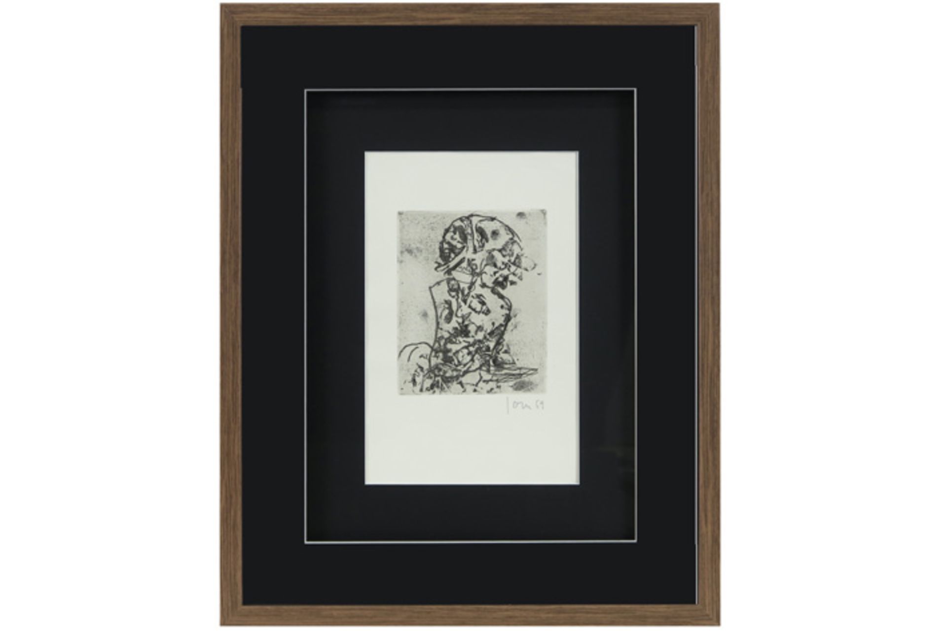 Asger Jorn mixed media print (etching and aquatint) from the portfolio "Friedhof der Maulwürfe" with - Bild 3 aus 3