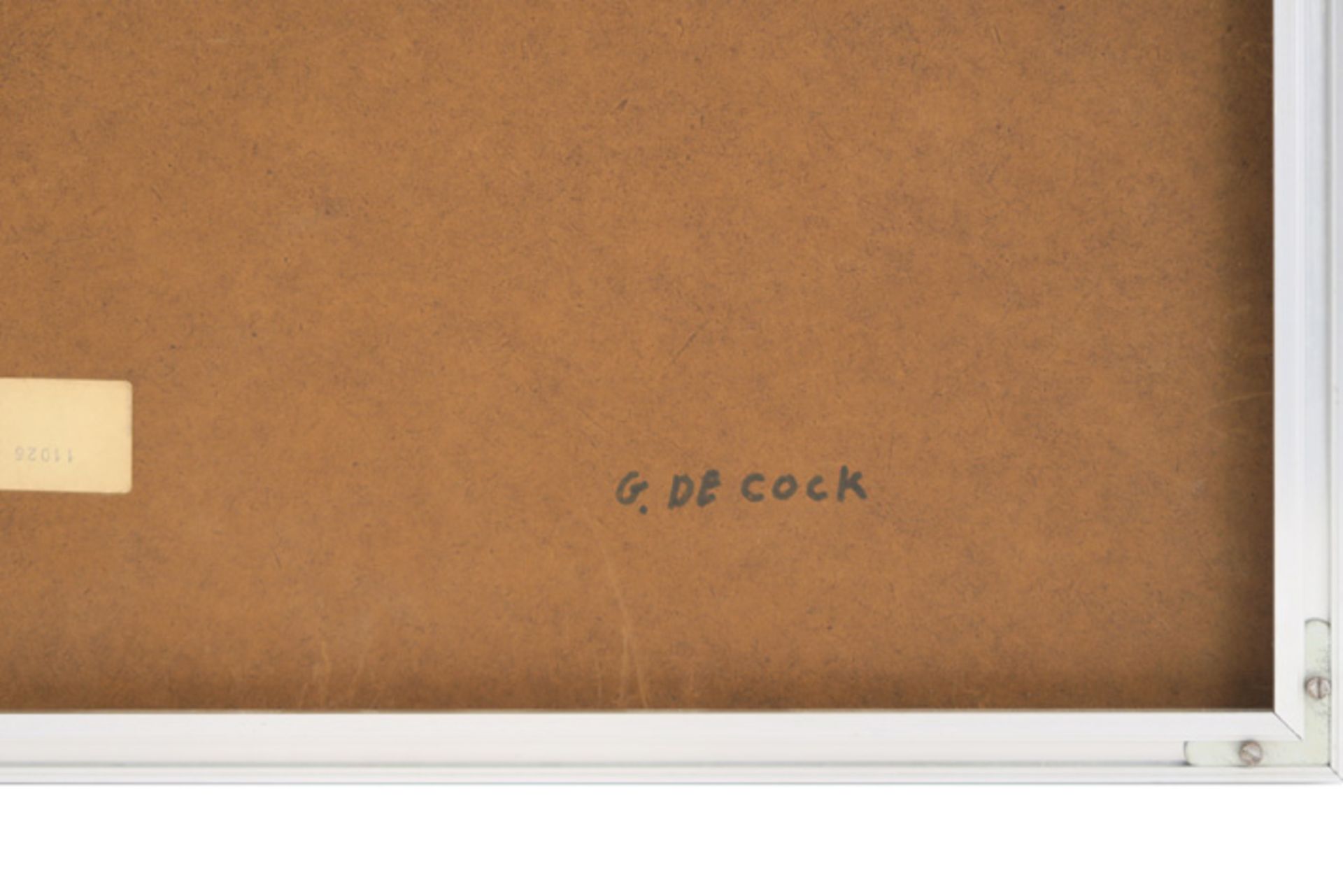 20th Cent. Belgian abstract gouache - signed (on the back) Gilbert Decock DECOCK GILBERT (1928 - - Bild 4 aus 4