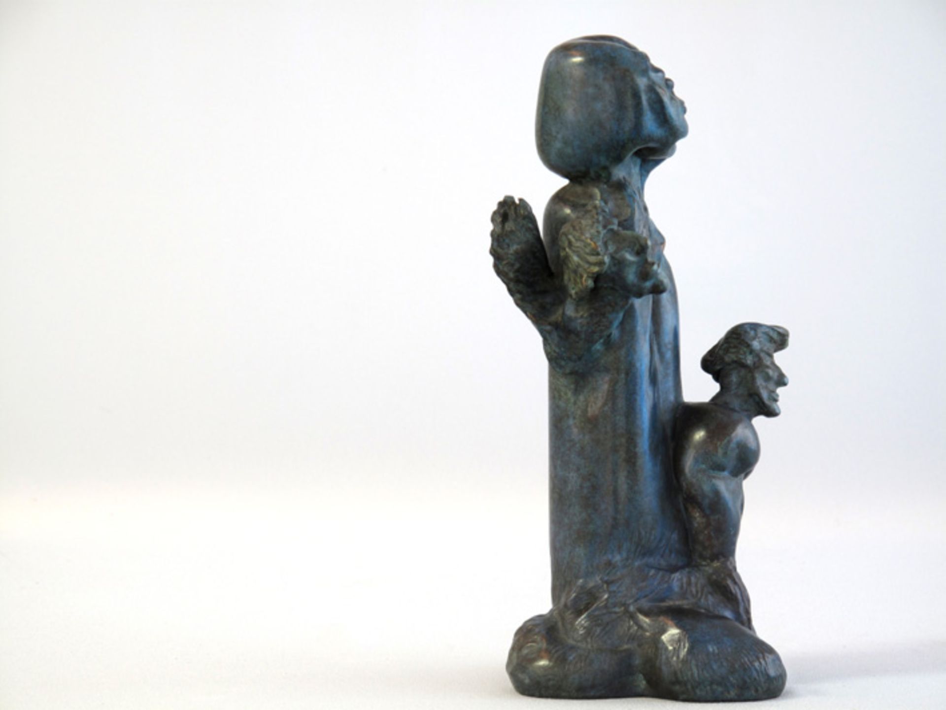 BOROWSKI STANISLAW (° 1944) (FR) sculptuur in brons met speciale blauwe patine n° 2/8 : " - Image 2 of 3