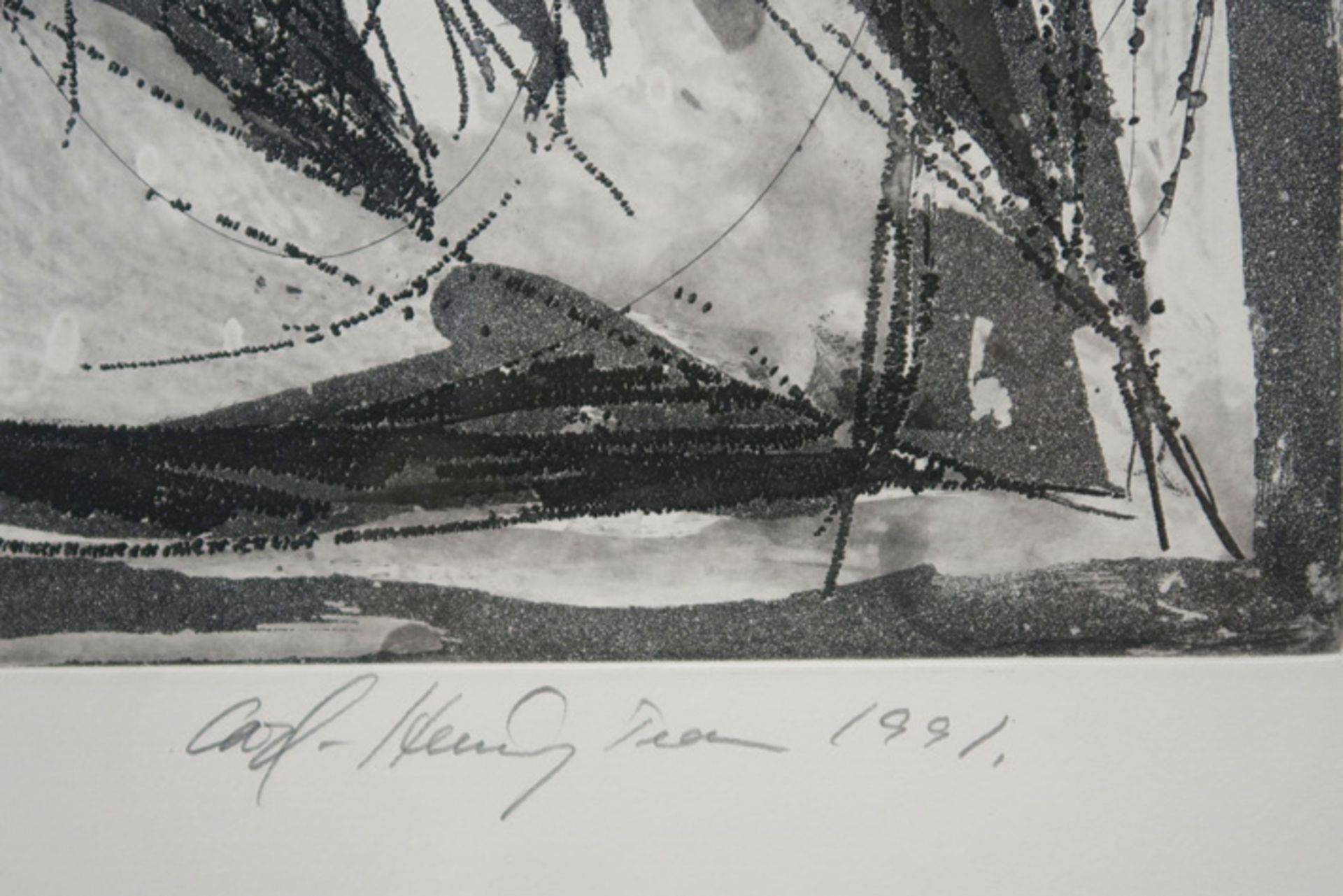 PEDERSEN CARL-HENNING (1913 - 2007) grote ets n° HC 1/10 getiteld : "Le grand Meaulnes" - 75 x 115 - Image 3 of 3