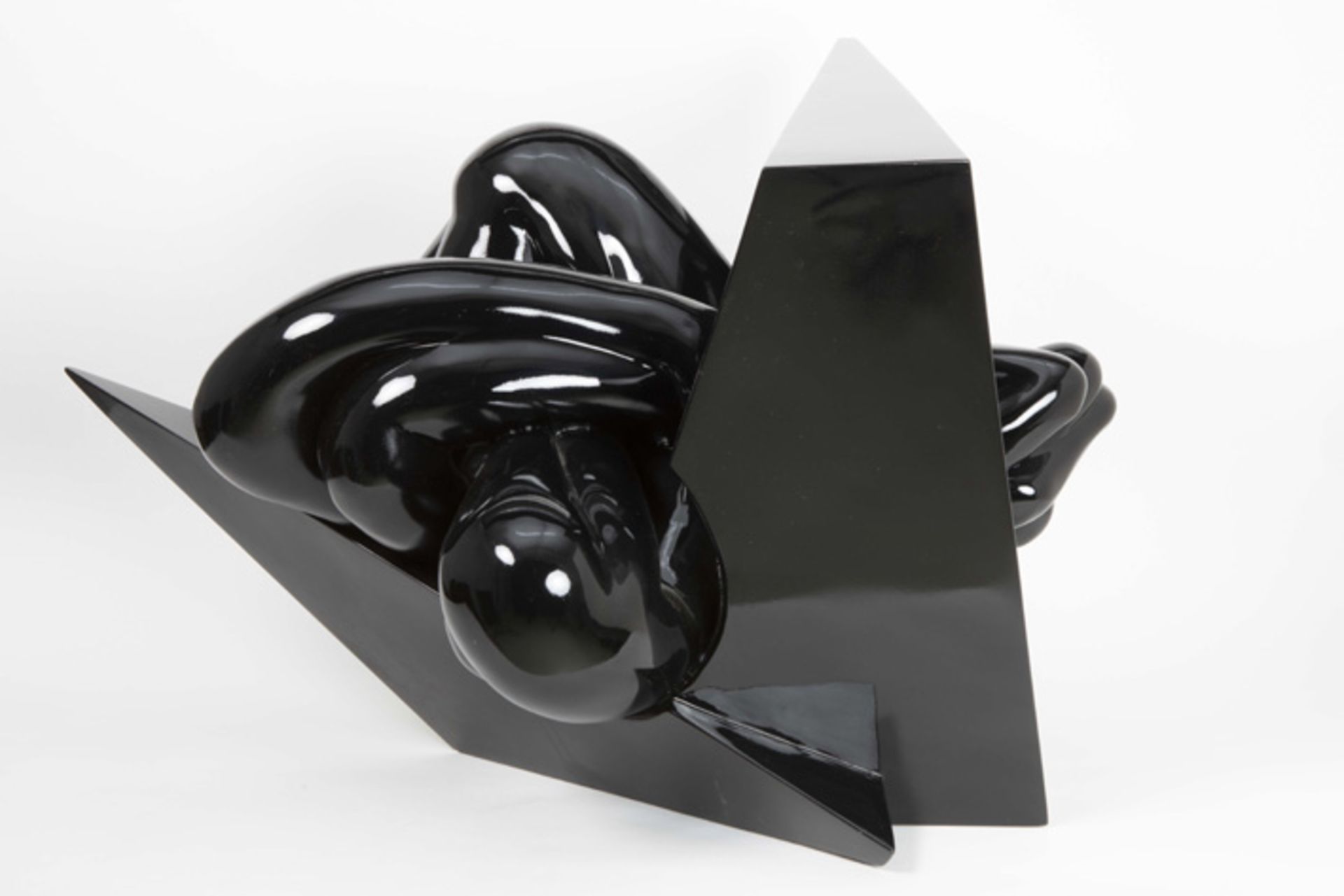 RAVASIO PAOLA (° 1978) unieke sculptuur in zwart 'vetroresina' (hars van glas) dd 2010 getiteld " - Bild 2 aus 6