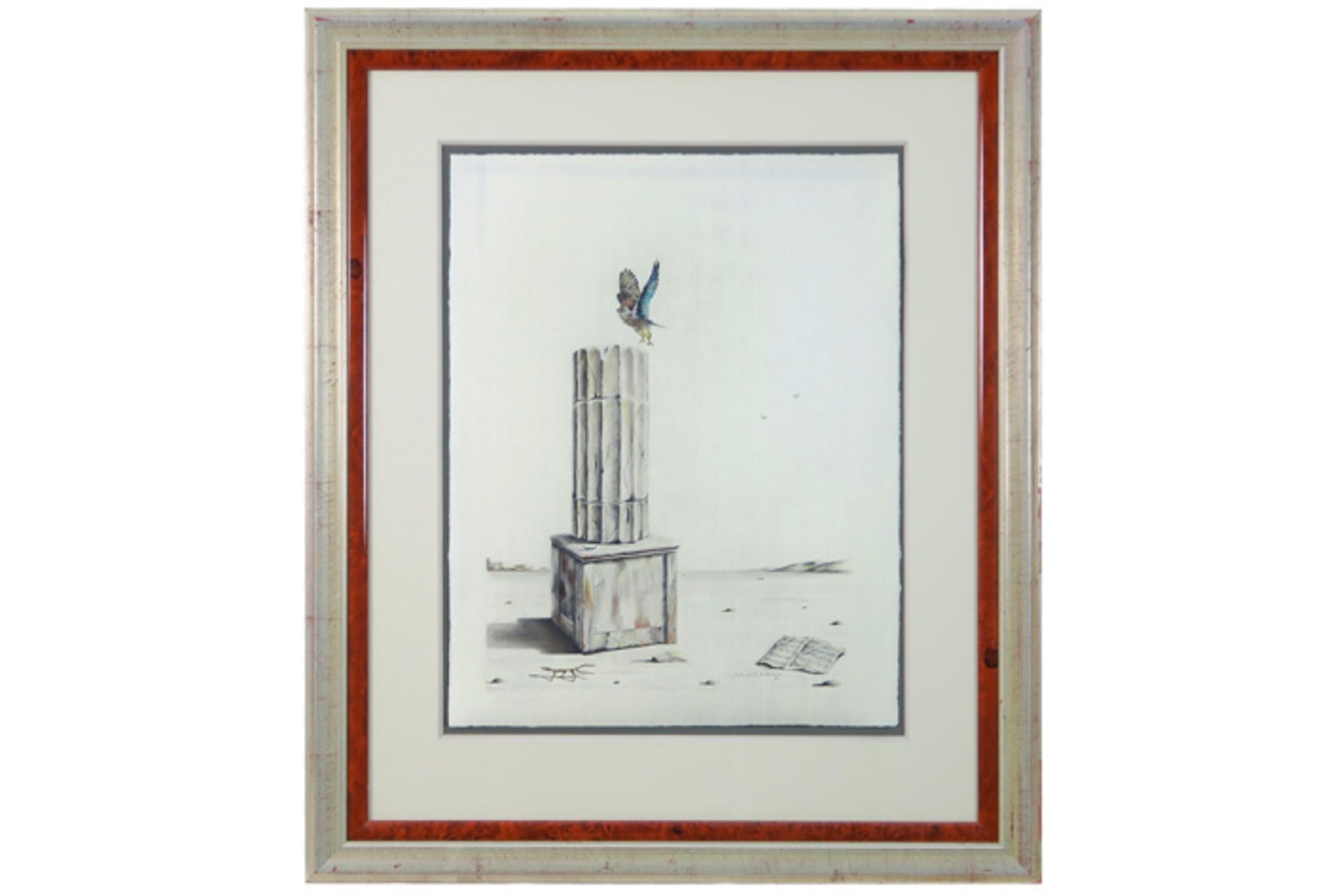 MAST DE GOOIJER WIM (° 1942) potloodtekening getiteld "Blue Bird" - 62 x 47,5 getekend, gedateerd ( - Image 2 of 3