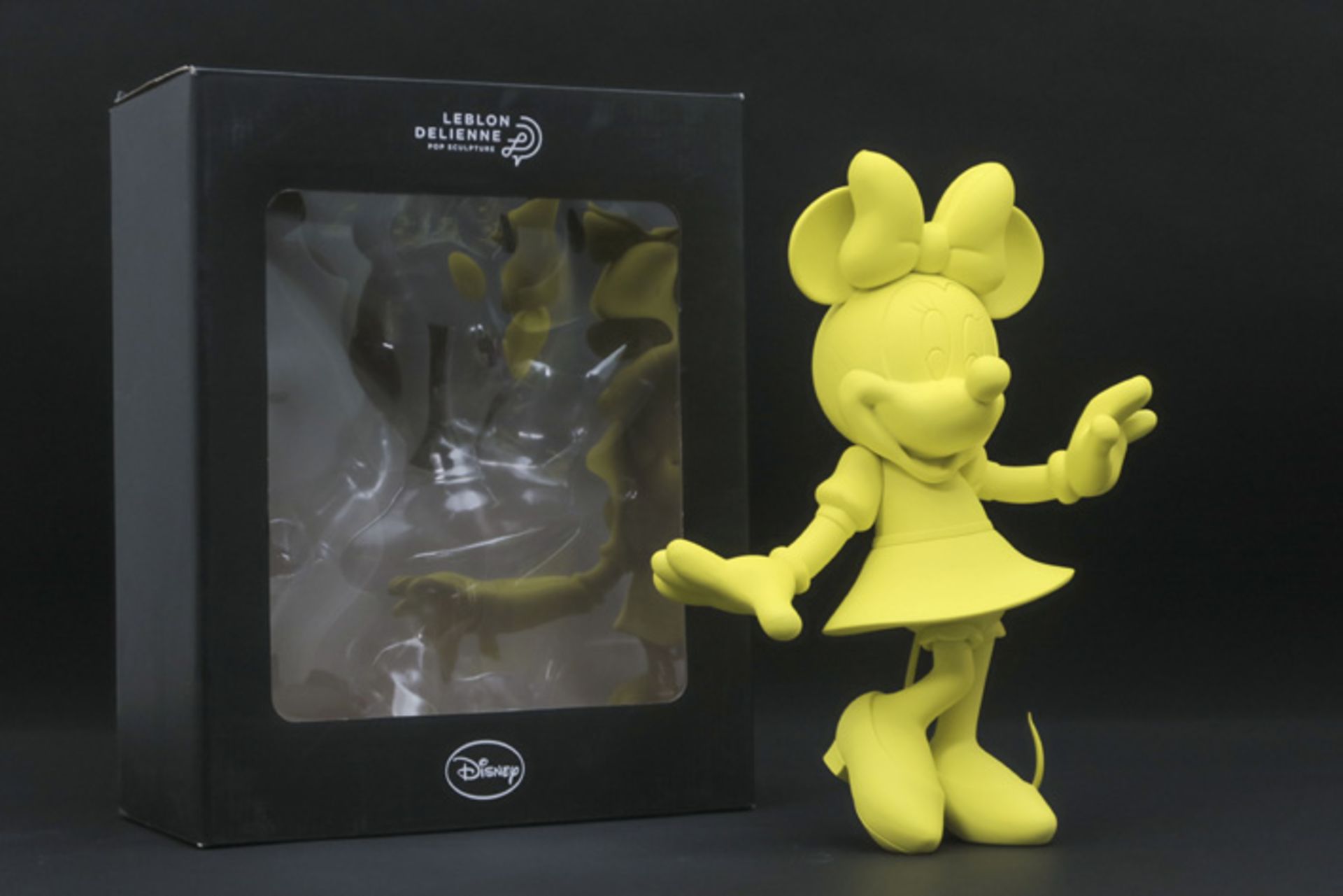 LEBLON DELIENNE & DISNEY "Minnie Mouse" - sculptuur in hars (neon yellow uitvoering) - hoogte : 31