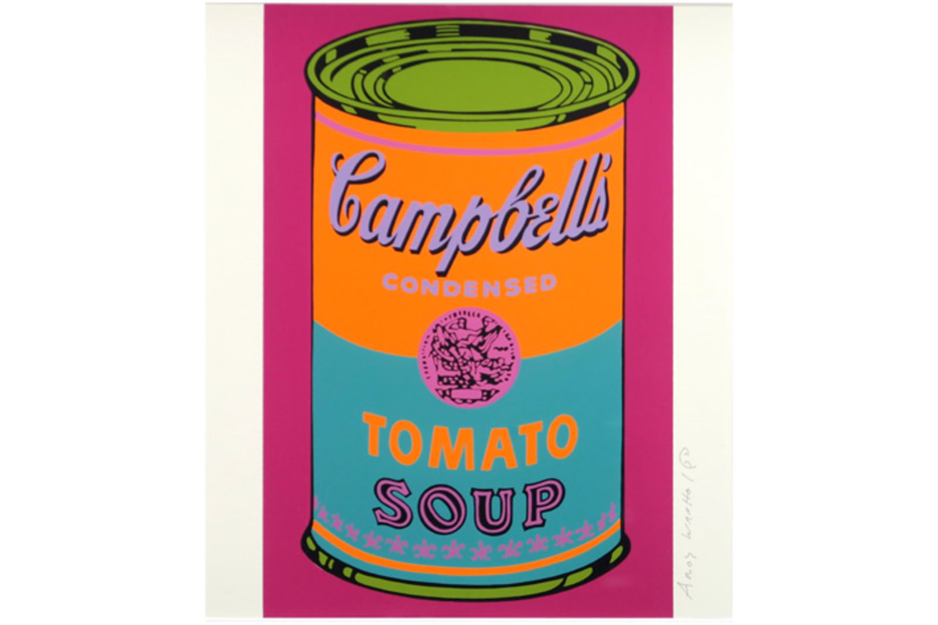 WARHOL ANDY (1930 - 1987) silkscreen "Campbell's Tomato Soup" uit "Banner by Andy Warhol for