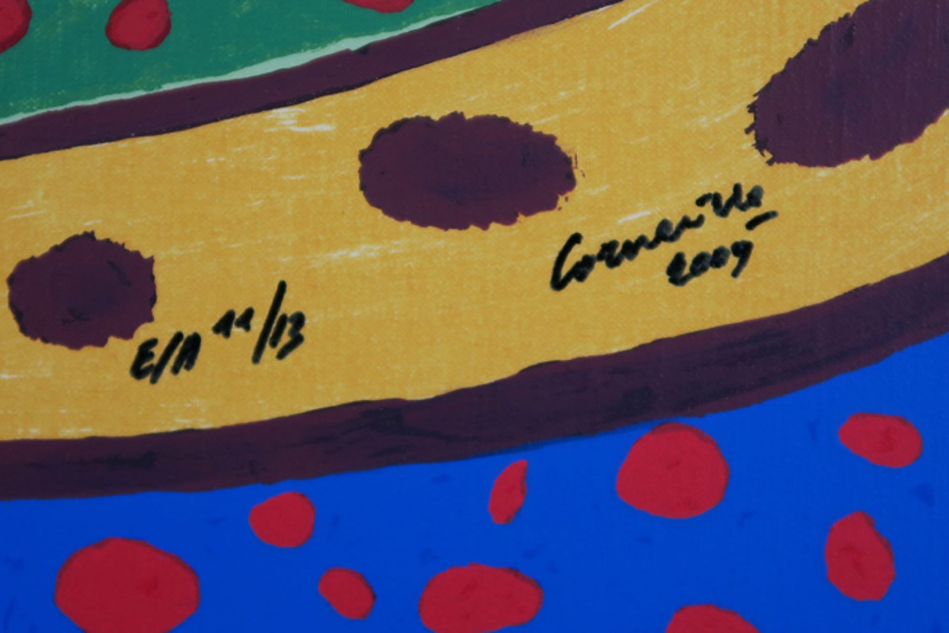 CORNEILLE (1922 - 2010) (1922 - 2010) screenprint op doek n° EA 11/13 met een karakteristieke - Bild 3 aus 4