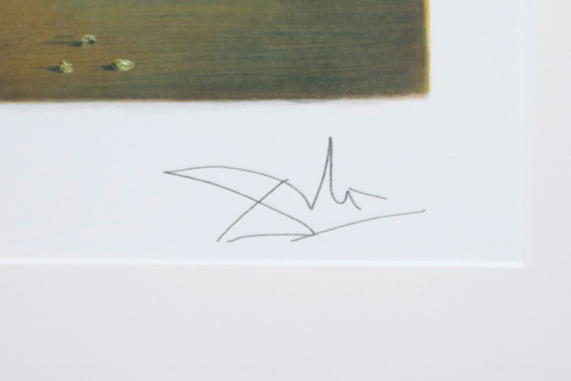 Salvador Dali signed print with a typical surrealistic theme - with blindstamp||DALI SALVADOR ( - Image 2 of 3