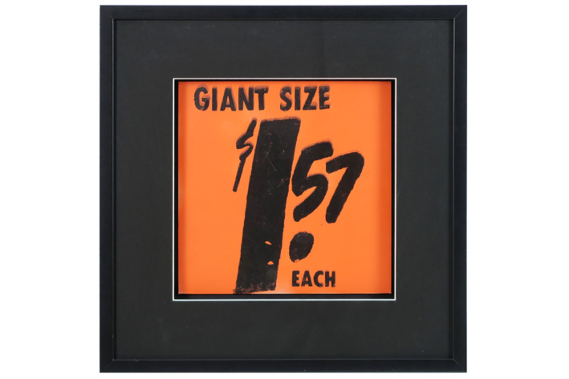 rare Andy Warhol screenprint on the cover of "Giant Size $1.57 each" (orange version) dd 1971|| - Image 2 of 2