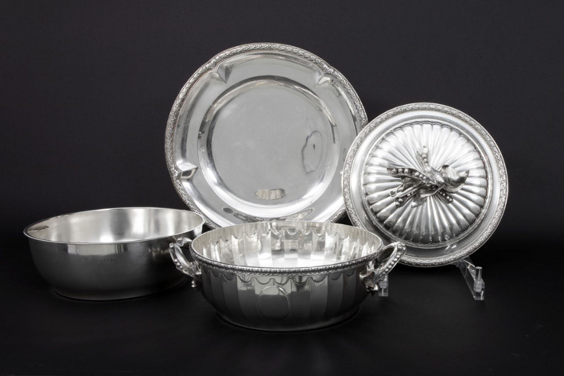 early 20th Cent. Belgian "Lemaire & de Vernissy" signed neoclassical 6pc table serving set in " - Image 9 of 13