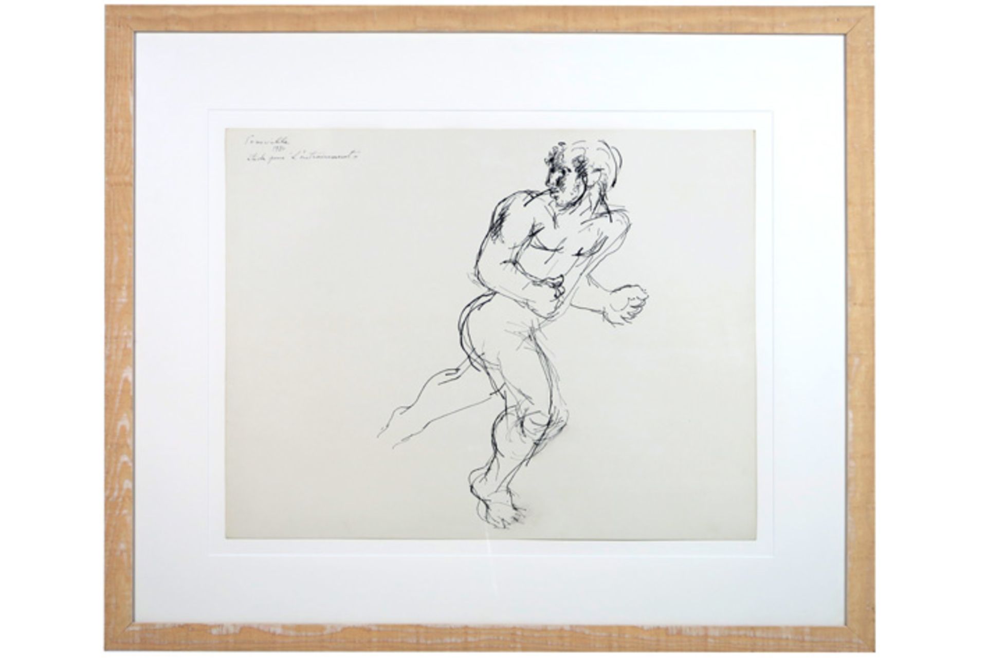 20th Cent. Belgian ink drawing - signed Roger Somville and dated 1980||SOMVILLE ROGER (1923 - - Image 3 of 3