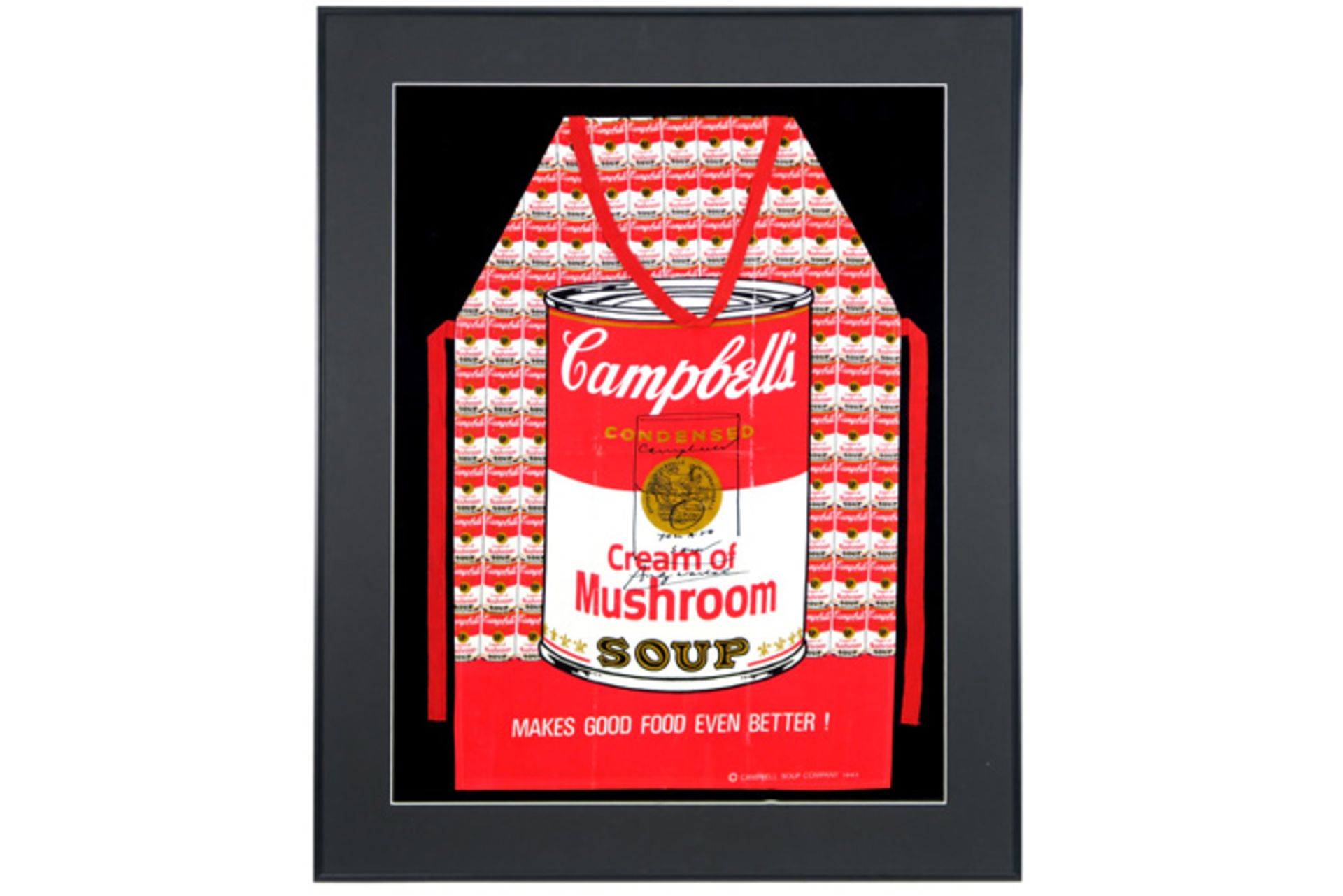 Andy Warhol signed drawing on a "Campbell's Tomato Soup" apron - framed||WARHOL ANDY (1930 - 1987) t - Bild 2 aus 3