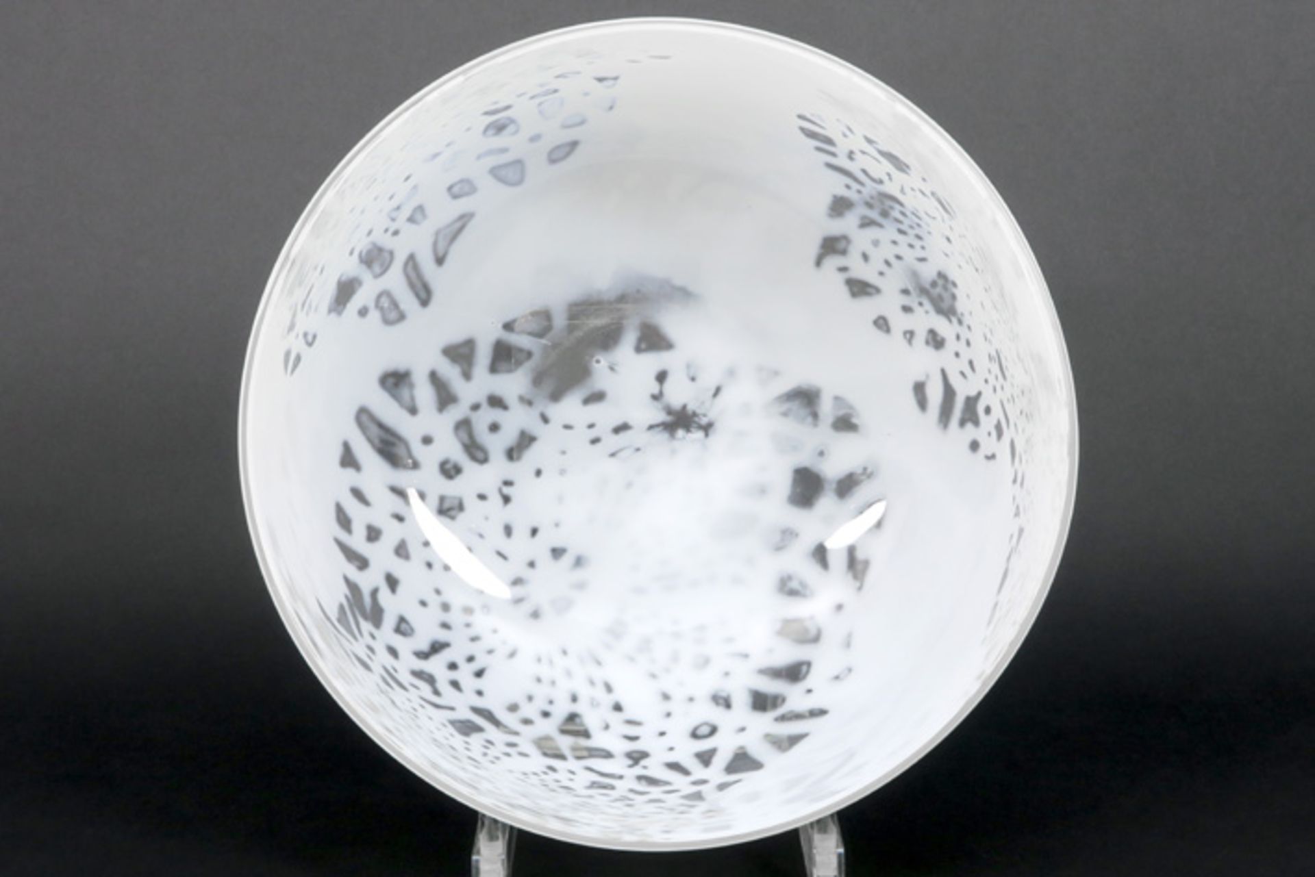 Ove Thorsen & Brigitee Carlsson "Merletto" design bowl in glass by Venini - signed (engraved) Venini - Image 3 of 4