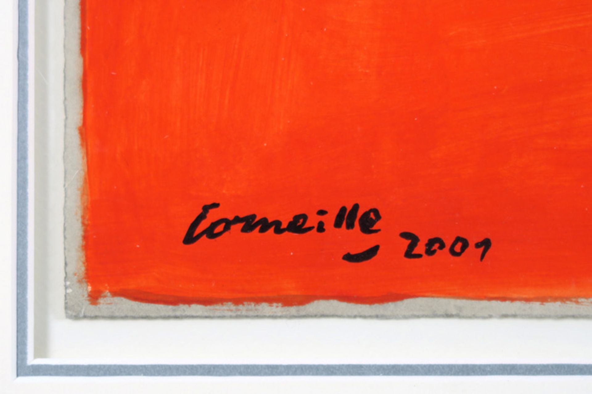 typical Corneille mixed media - signed and dated 2001 with certificate||CORNEILLE (1922 - 2010) (192 - Bild 2 aus 3