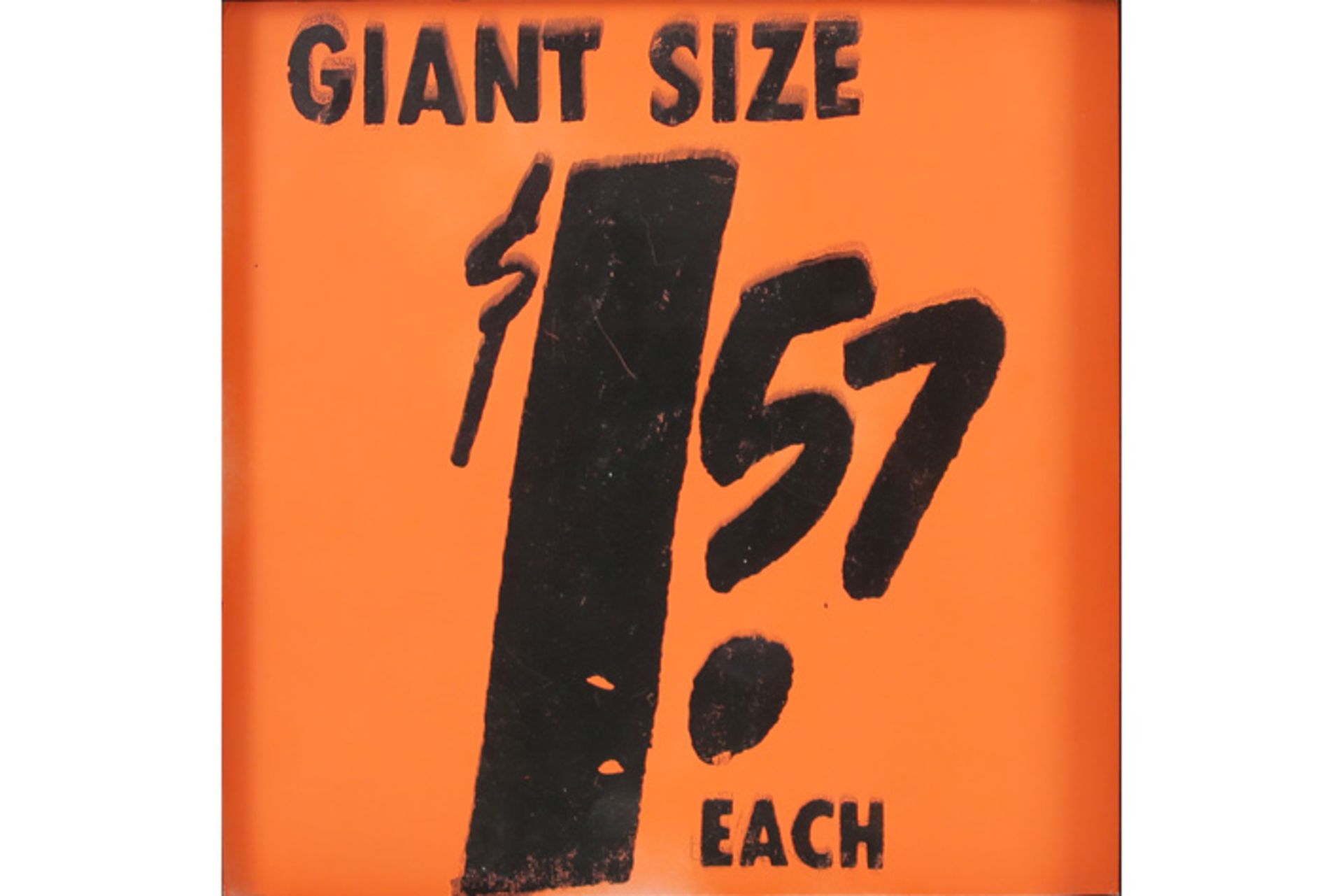 rare Andy Warhol screenprint on the cover of "Giant Size $1.57 each" (orange version) dd 1971||